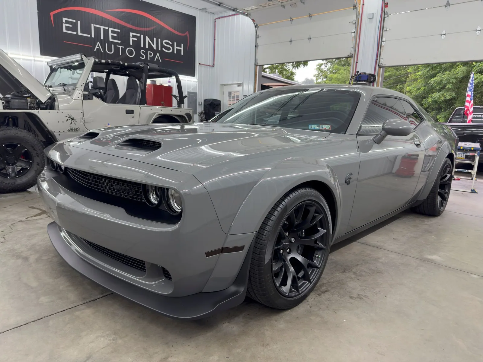 Dodge Challenger with a ceramic coating