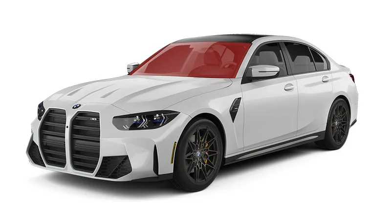 Coverage diagram: Windshield tinted