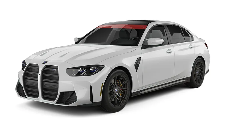 Coverage diagram: Windshield Strip tinted